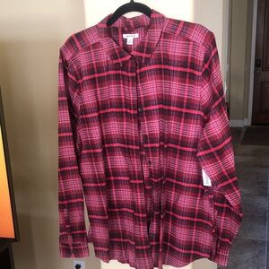 Goodthreads Clothing Red and Black Plaid Button Down Shirt